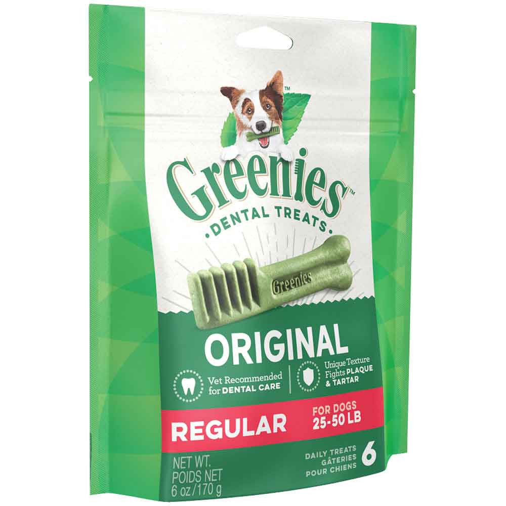 Greenies Original Dental Chew Dog Treats - Regular 54oz (54 Bones) | On Sale