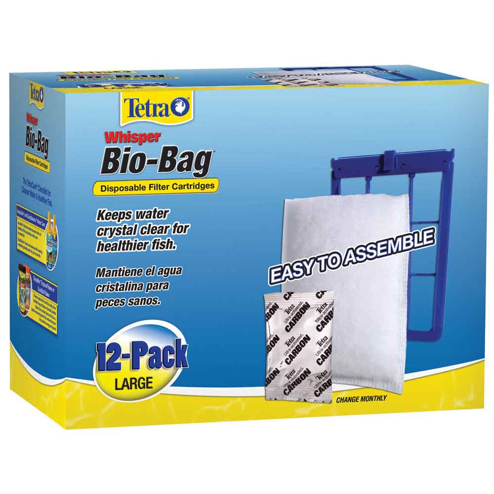 Tetra Whisper Unassembled Bio-Bag Cartridge Lg 12pk