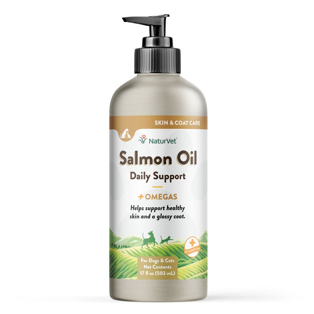 NaturVet Salmon Oil for Dogs and Cats Unscented 17 oz.