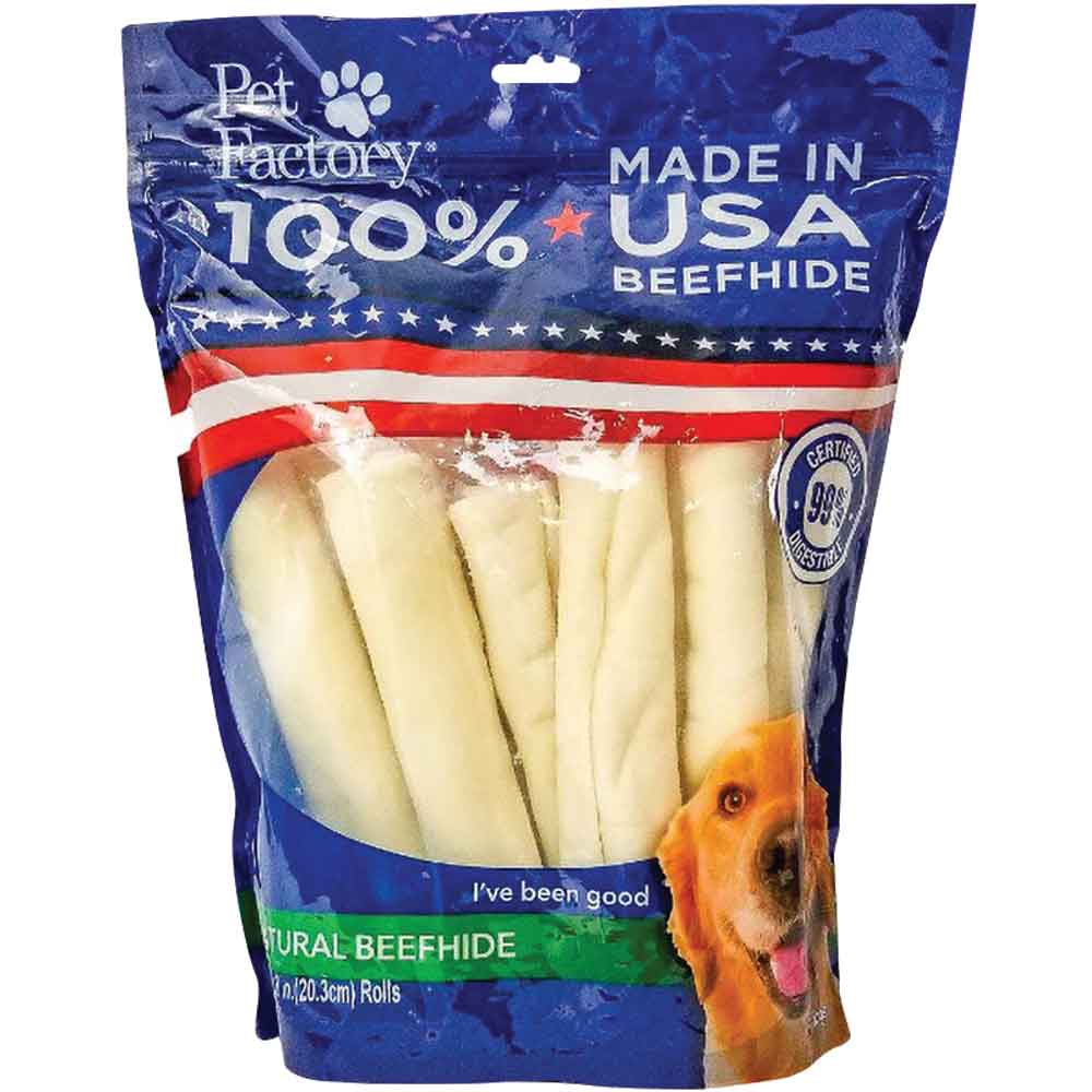USA Rawhide Beefhide Retreiver Roll 8 in 10 pk.