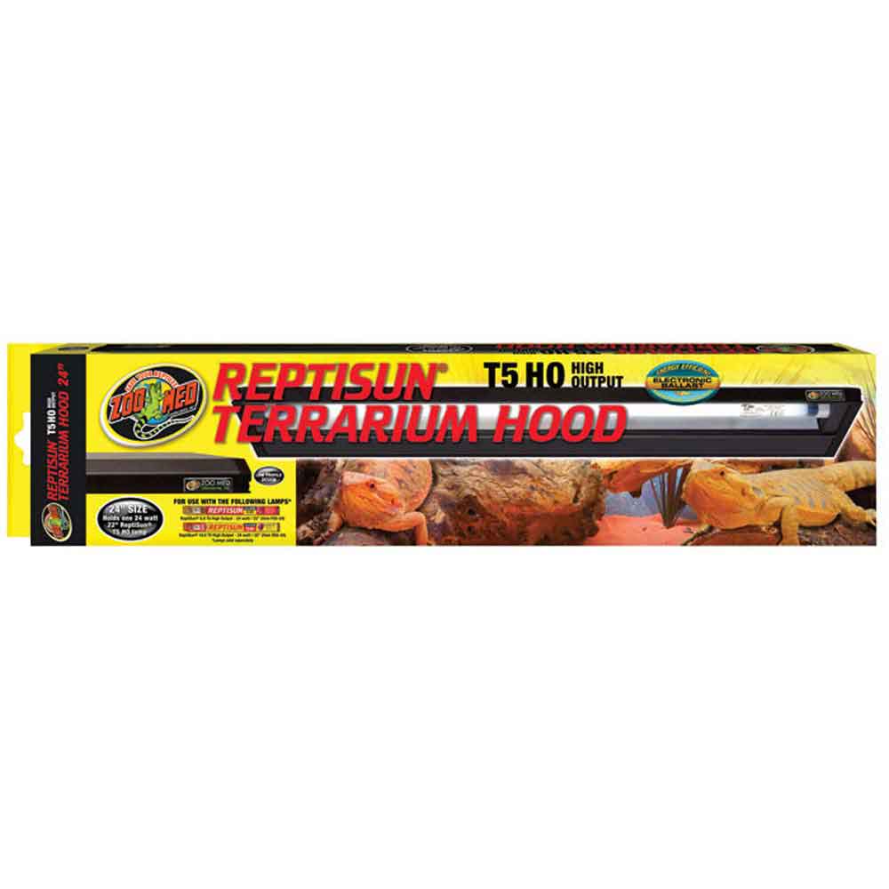 Zoo Med - ReptiSun T5 HO 5.0 UVB Terrarium Hood 24in