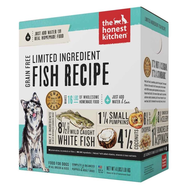 Honest Kitchen Dog Food LID Dehydrated Fish 4 lb