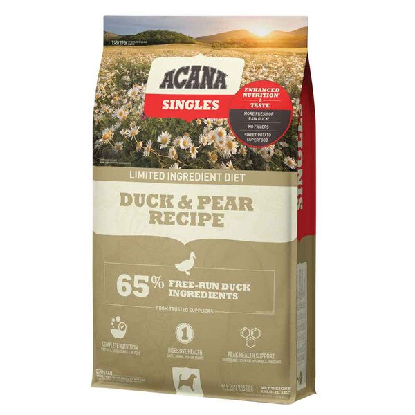 Acana Singles LID Dog Food Duck & Pear 25 lb