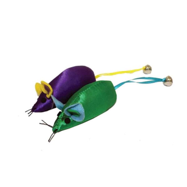 Satin Mouse with Bell Cat Toy 3.75 in