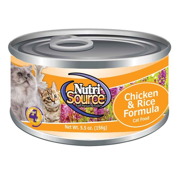 Nutrisource - Canned Cat Food - Chkn & Rice - 5oz ...