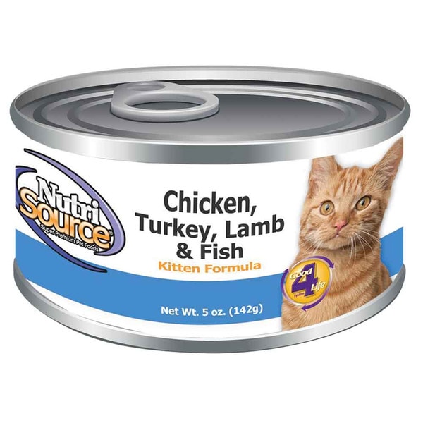 Nutrisource - Canned Kitten Food - Chicken, Turkey, Lamb & Fish - 5oz