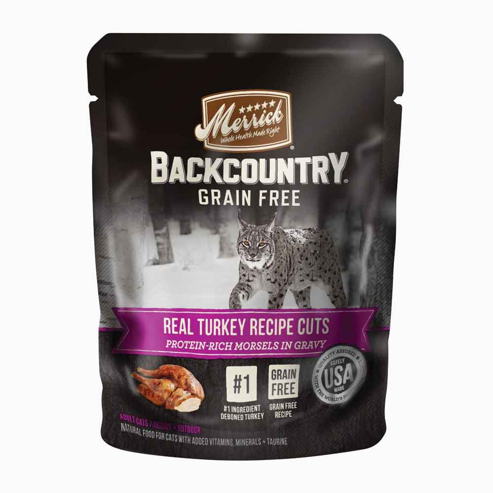 Merrick Cat Food Backcountry Real Cuts Pouch GF Turkey