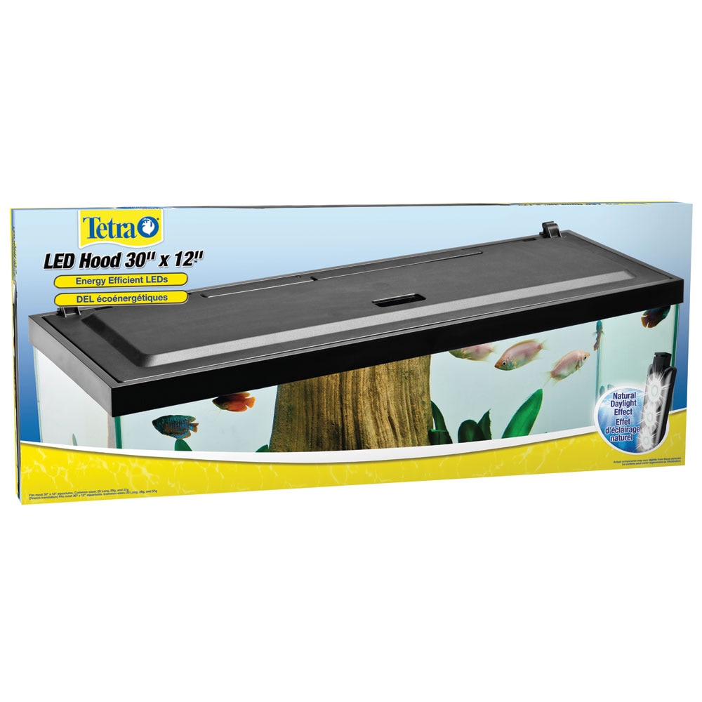 Tetra LED Aquarium Hood Black 30x 12in