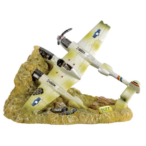 Sunken Fighter Plane Aquarium Ornament