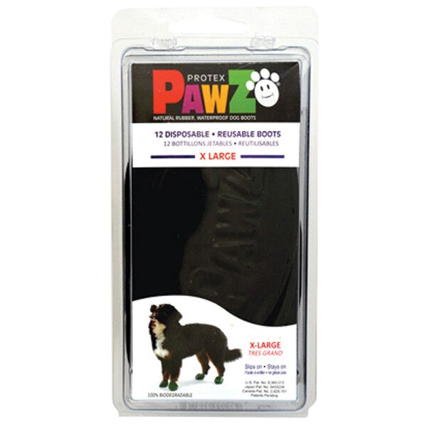 Pawz Dog Boots Extra Large Black 12 ct