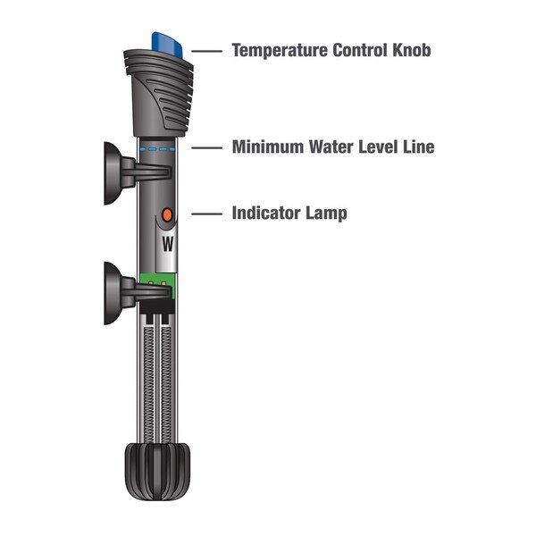 Aqueon Submersible Glass Heater 100WUp to 40 Gal