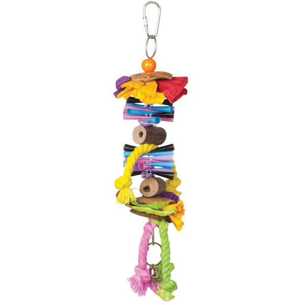 Prevue Tropical Teasers Bird Toy Party Time 8"