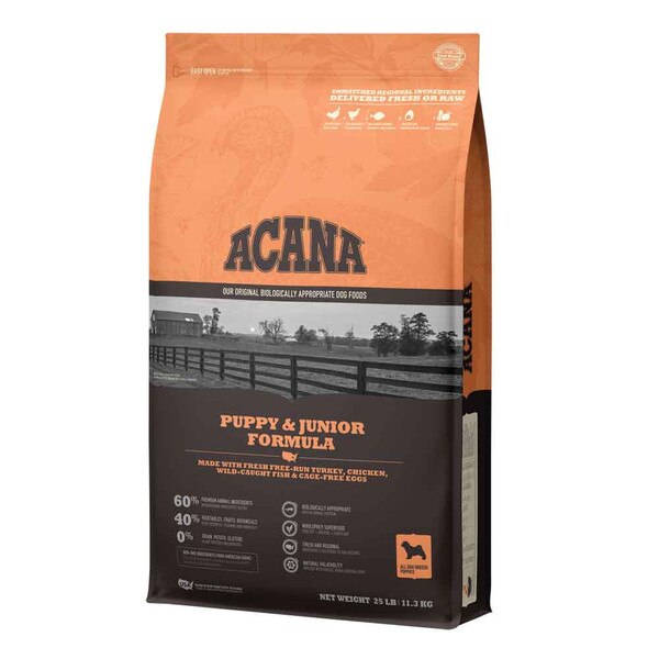 Acana Heritage Dog Food - Puppy & Junior - 25 lb | thatpetplace.com