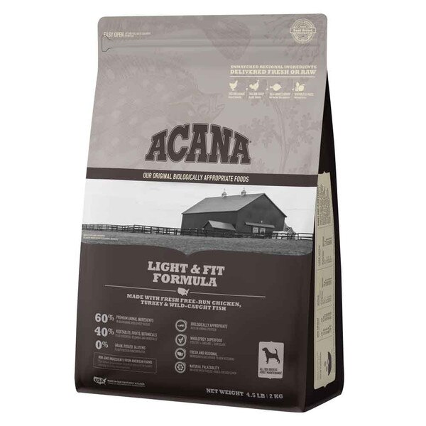 Acana Heritage Dog Food Light & Fit 4.5 lb