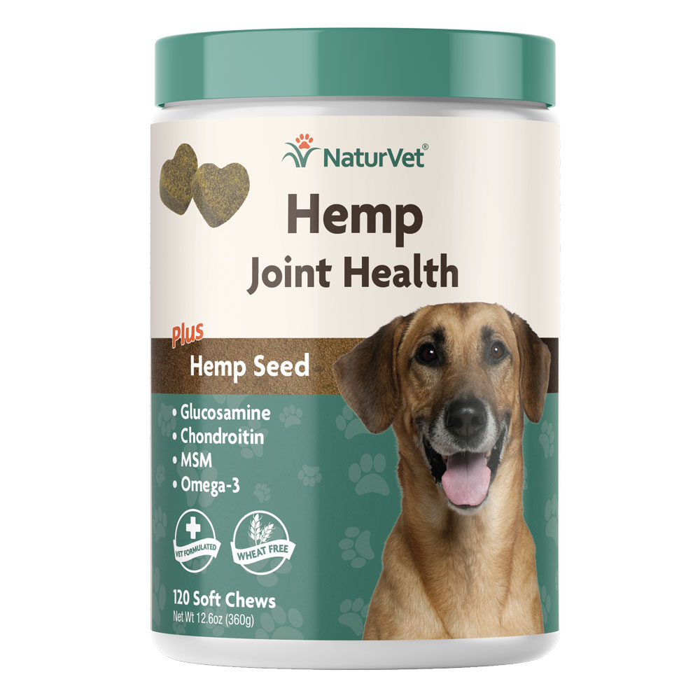 NaturVet Hemp Joint Health Dog Soft Chews 120 ct