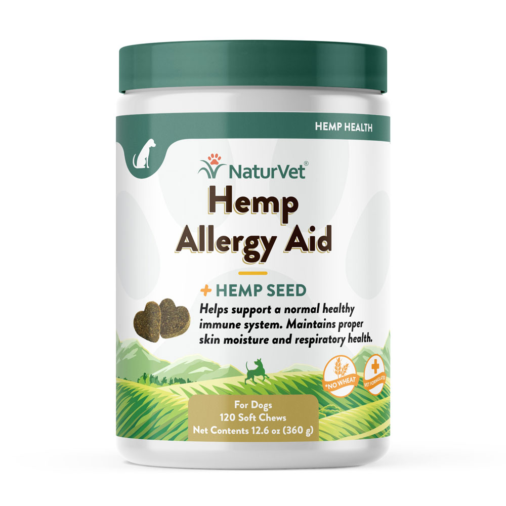 NaturVet Hemp Allergy Aid Dog Soft Chews 120 ct