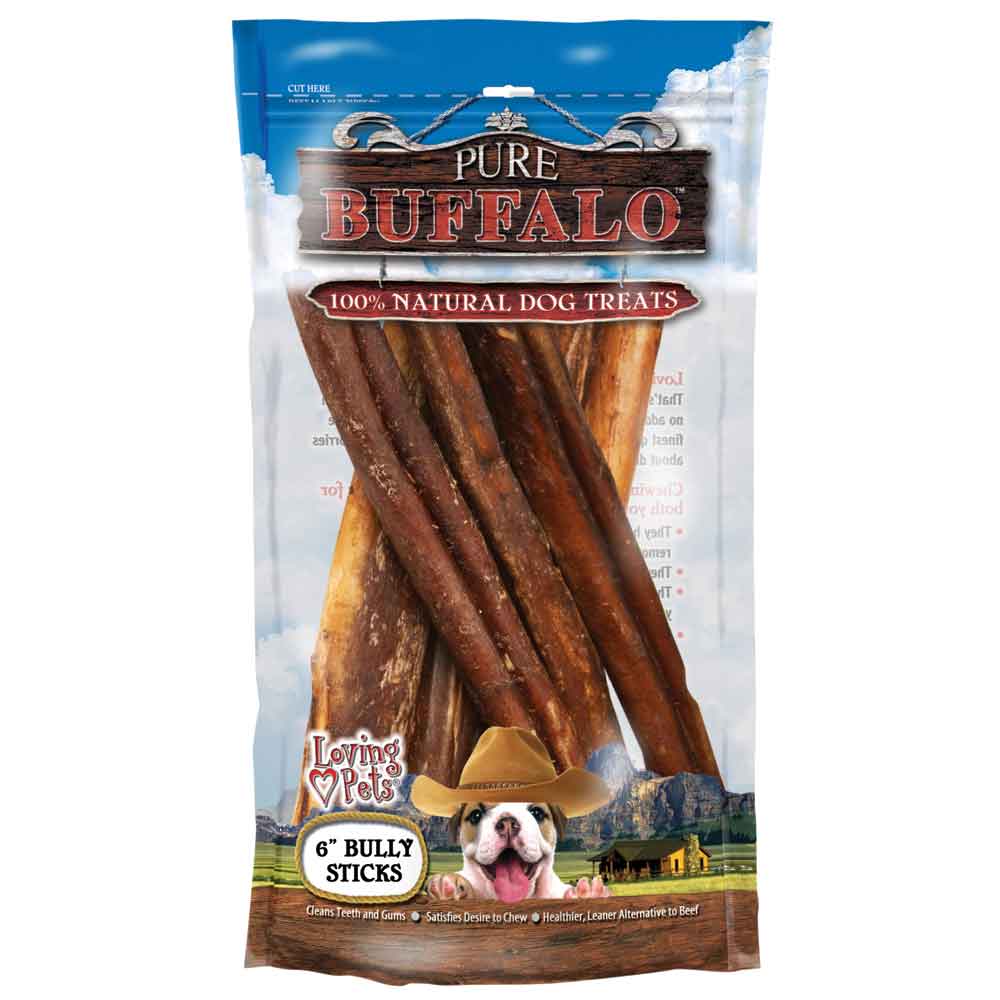 Pure Buffalo Bully Sticks 6 pk 6 in