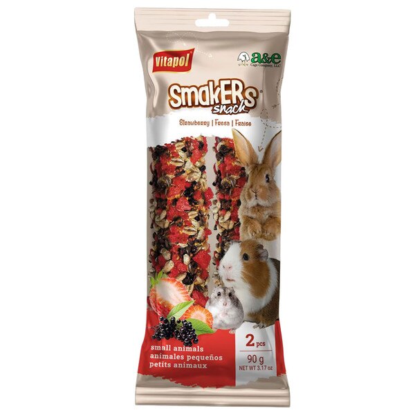 Smakers Small Animal Treat Sticks Strawberry 2pk