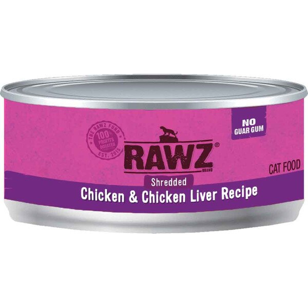 Rawz Cat Food Chicken & Chicken Liver Shredded 3 oz