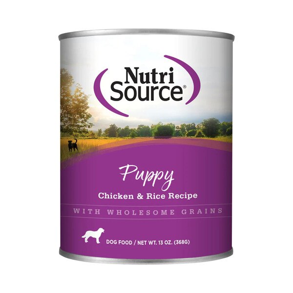 NutriSource - Chicken & Rice Puppy Food Can - 13 oz | ThatPetPlace.com