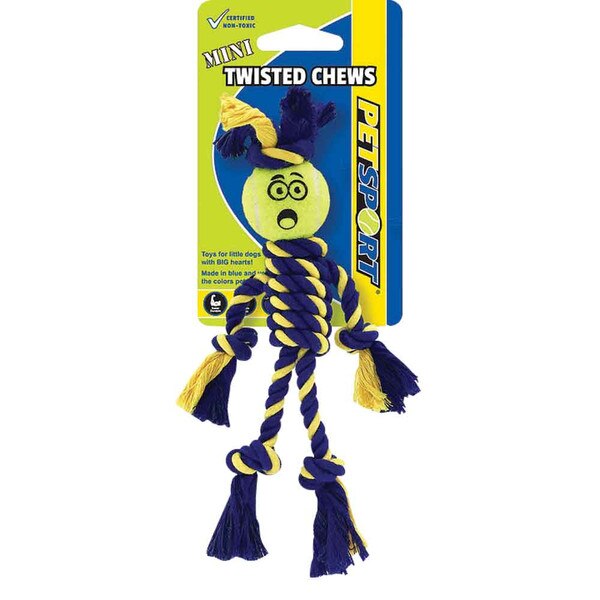 Petsport - Twisted Chews Mini Rasta Man 9in | thatpetplace.com