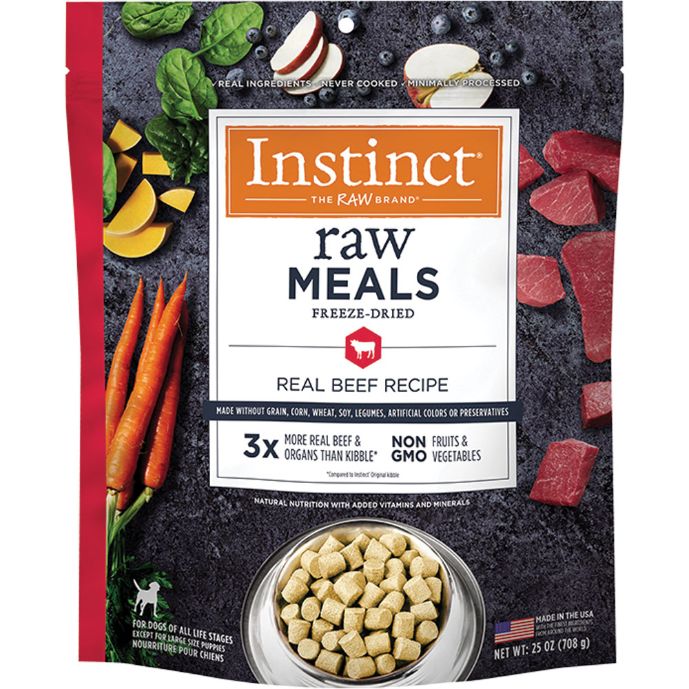 Nature's Variety Instinct Dog Food GF FD Raw Meals Beef 25 oz