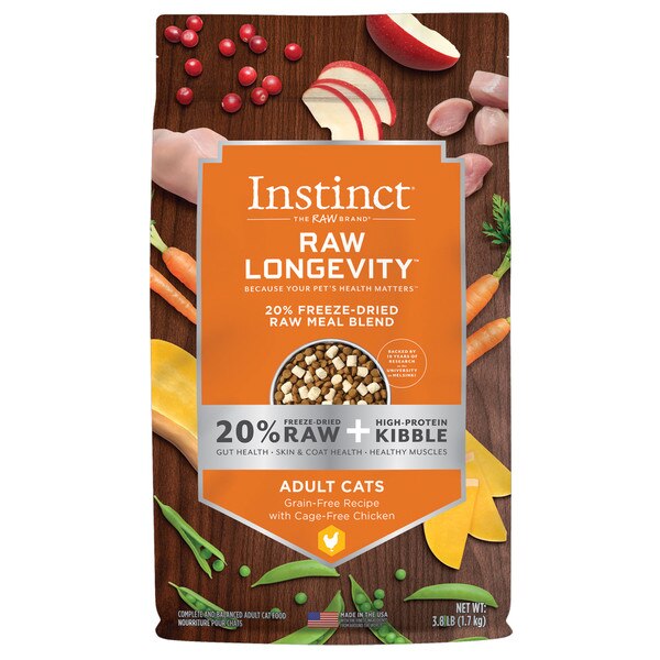 NV INSTINCT LONGEVITY CAT FOOD 20 FD RAW CHICKEN 3.8 LB
