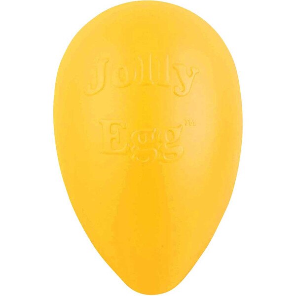 Jolly Pets Dog Toy Egg Yellow 8 in.