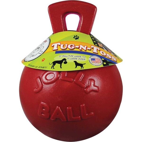 Jolly Pets Dog Toy TugNToss Ball Red XL