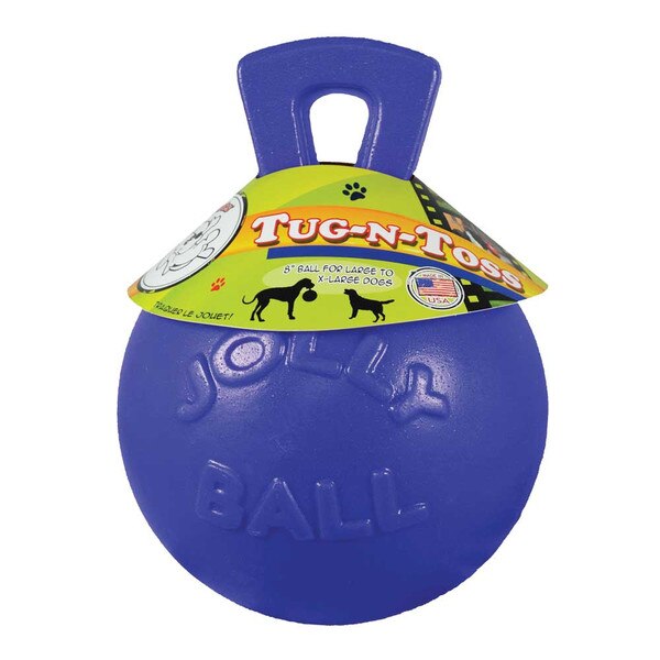 Jolly Pets Dog Toy TugNToss Ball Blue XL
