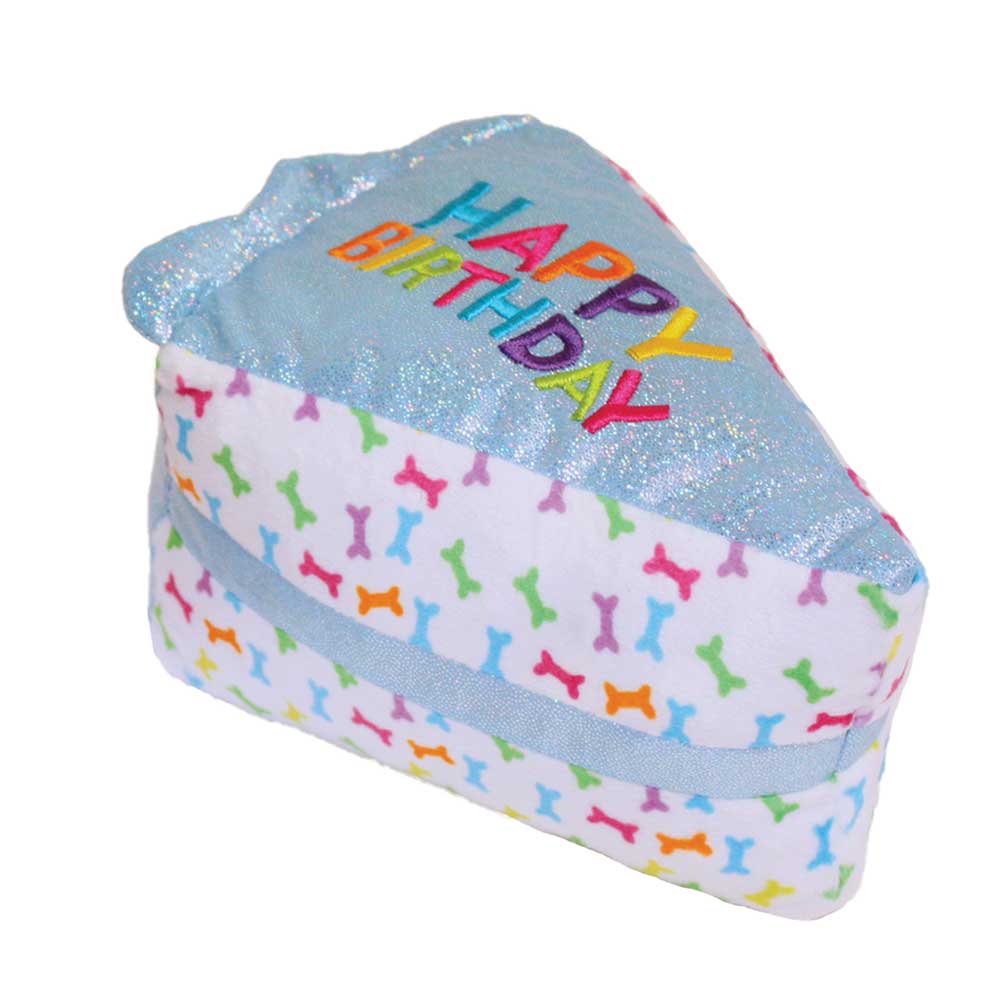 Multipet Dog Toy - Birthday Cake Slice - Assorted | thatpetplace.com