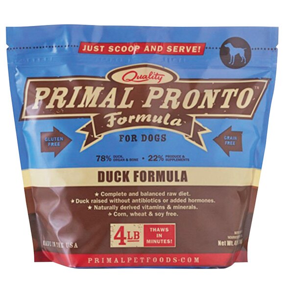 Primal Dog Food Frozen Pronto Duck 4 lb