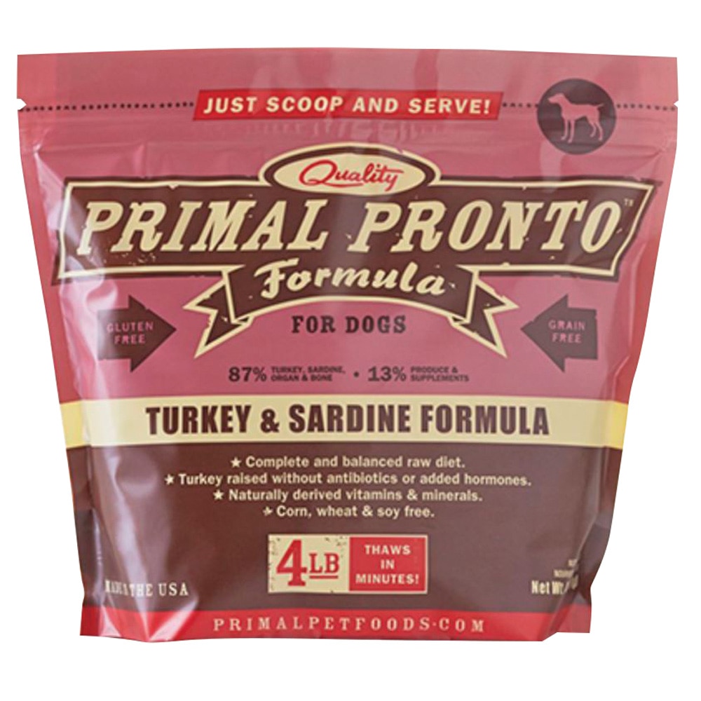 Primal Dog Food Frozen Pronto Turkey 4 lb