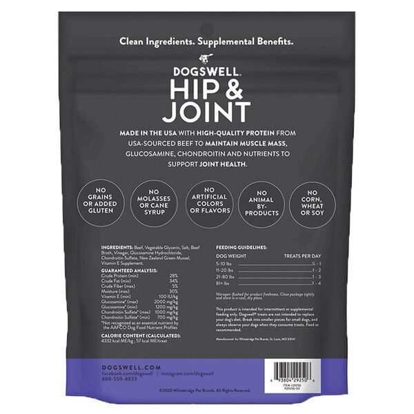 Dogswell Jerky Treat GF Hip and Joint Beef 10 oz