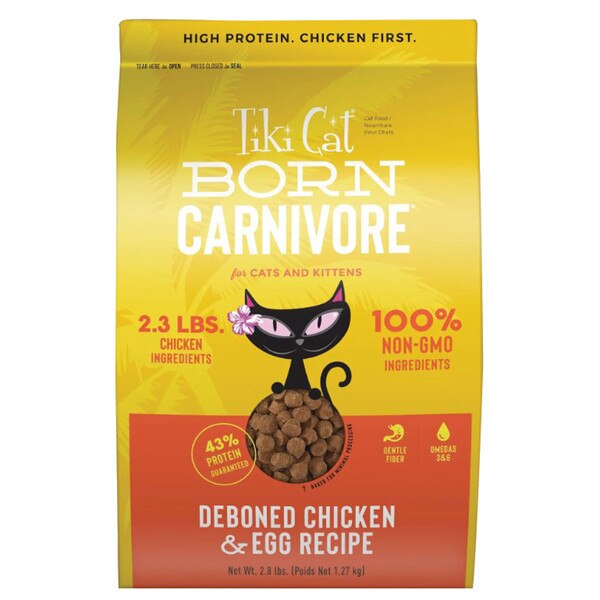 Tiki Cat Kibble Born Carnivore Chicken and Eggs 11.1 lb