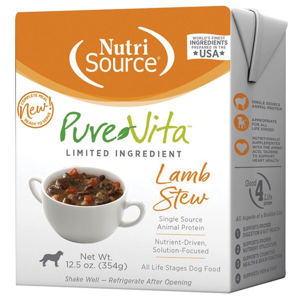 Nutrisource Pure Vita Lamb Stew Tetra Pack 12.5oz.