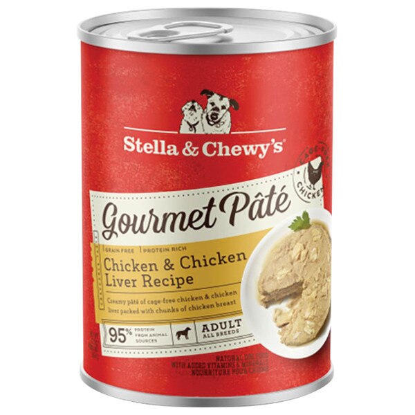Stella & Chewy Dog Gourmet Pate Chicken/Liver 12.5 oz