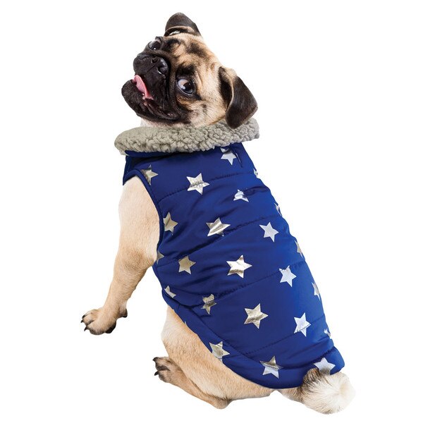 Fashion Pet Starry Night Coat Blue MD