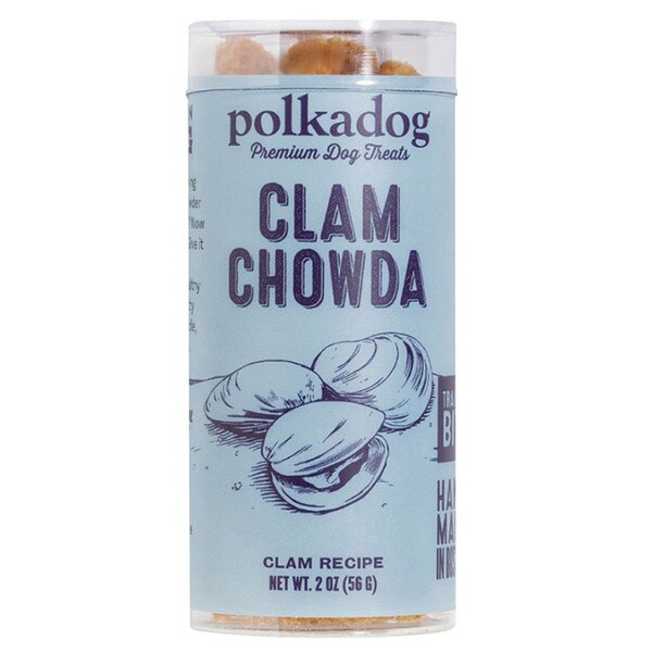 Polkadog Dog Treats Clam Chowda 2oz Tube