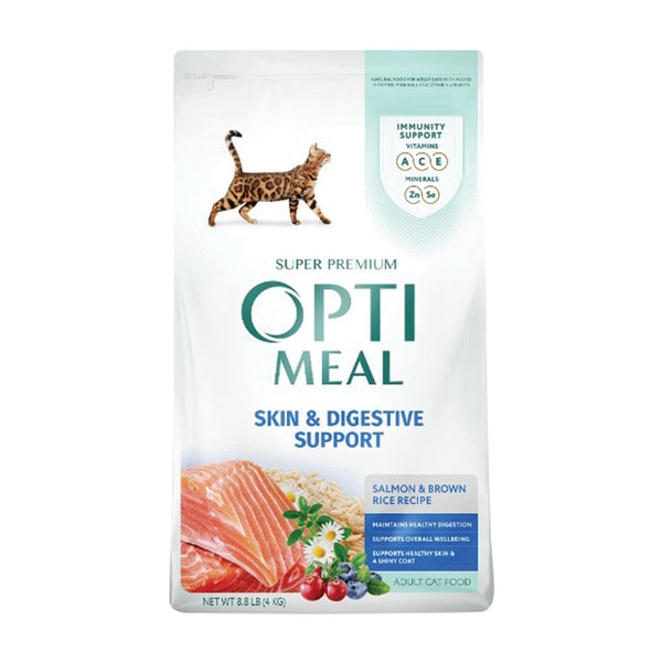 OptiMeal Digestive Salmon & Rice Cat Food 3.3lb.