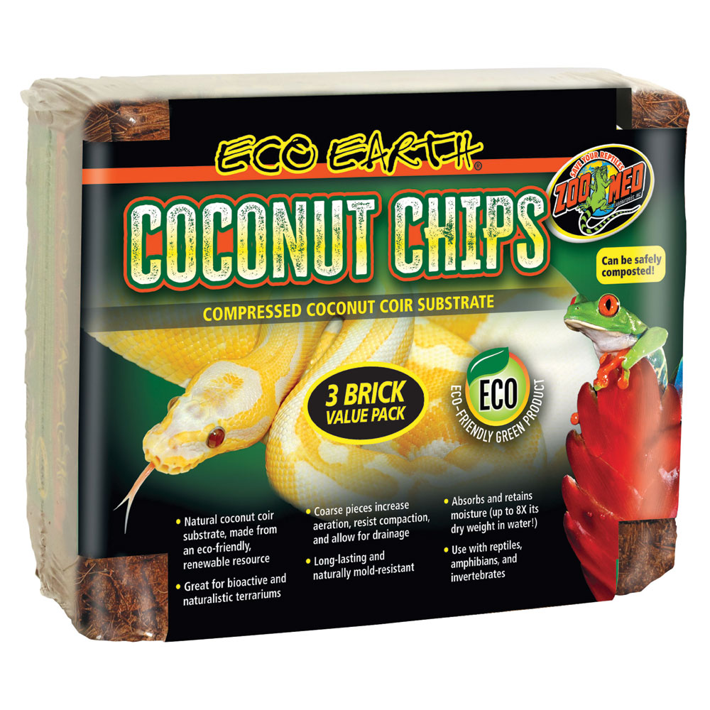 Zoo Med - Eco Earth Chips Brick 3pk | thatpetplace.com